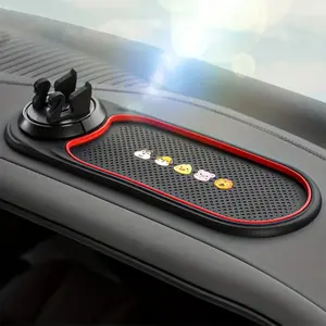 Multifunctional Car Phone Holder and Anti-Slip Pad, 360 Degree Rotating Stand, PVC Dashboard Mount, Navigation Fixed Bracket, Secure Smartphone Mount, Cell Phone Car Holder