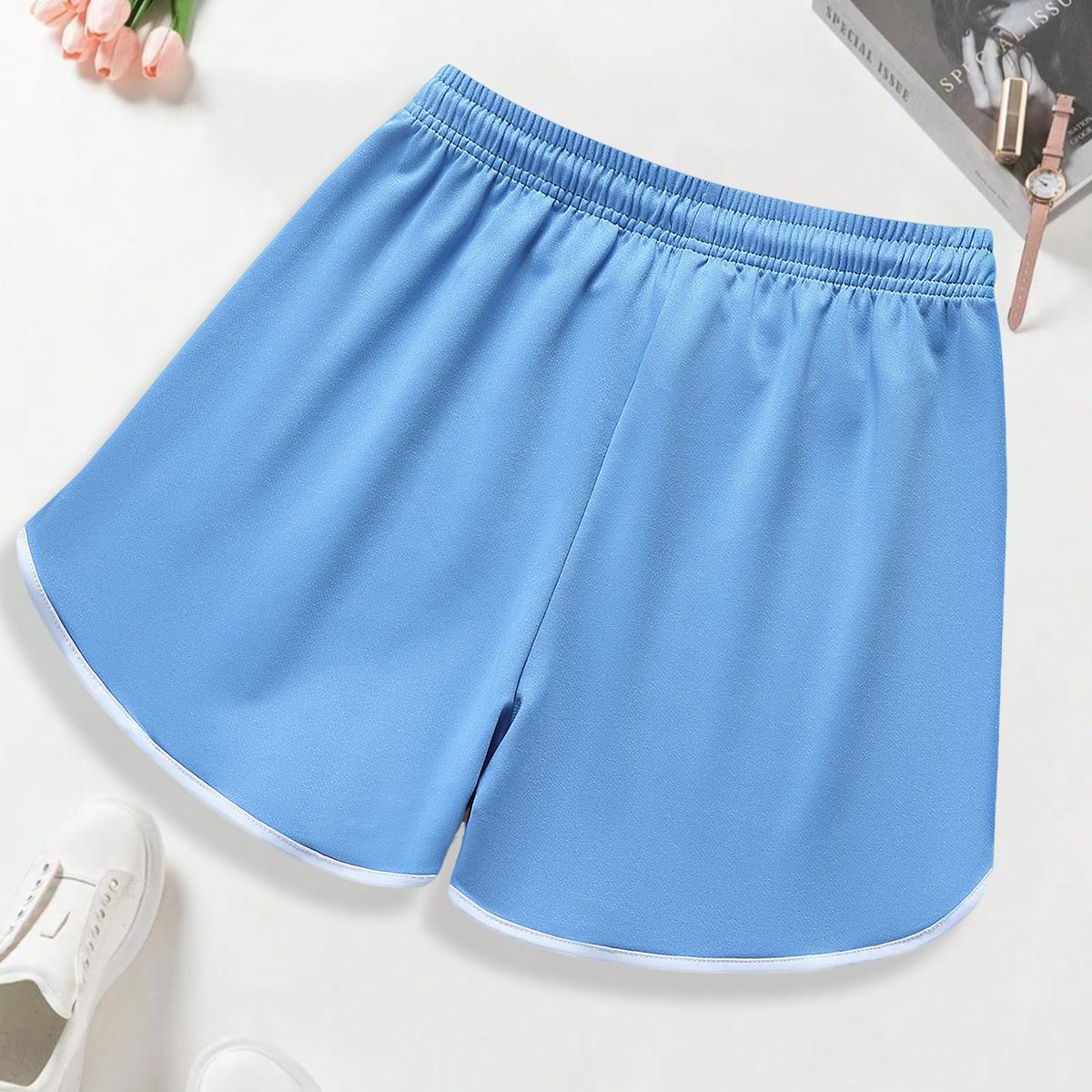 4-pack women’s summer athletic shorts, solid basic style that pairs well, soft sleep shorts for home wear, with pockets and a drawstring waist, running and yoga shorts