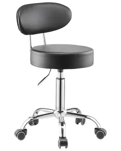 Shop Stool Adjustable Garage Seat With Backrest And Wheels | Heavy Duty Workshop Chair, 300 LB Weight Capacity, Mobile Rolling Stool, Ergonomic Back Support, Easy Assembly, Multi-Purpose Utility Seating For Garage And Shop