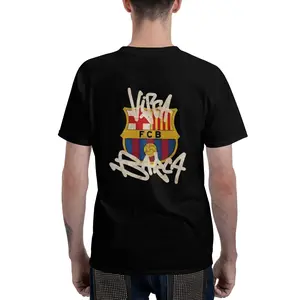 Barcelona Visca Barca Graffiti Crest Graphic T-Shirt | Soccer Fan Tee