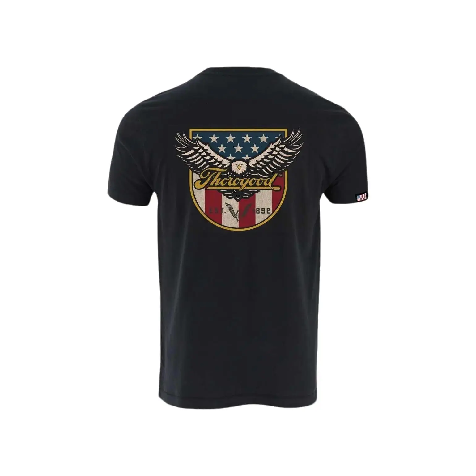 Thorogood Men's Eagle Shield Pocket Crew Neck T-Shirt - Classic Slim Fit Short-Sleeve All Seasons Casual Top, Breathable Pre-Shrunk Rugged Cotton, Ribbed Neck, Machine Washable, Cold Wash Safe, Made in USA, Do Not Iron on Decoration, Menswear Clothing, Of