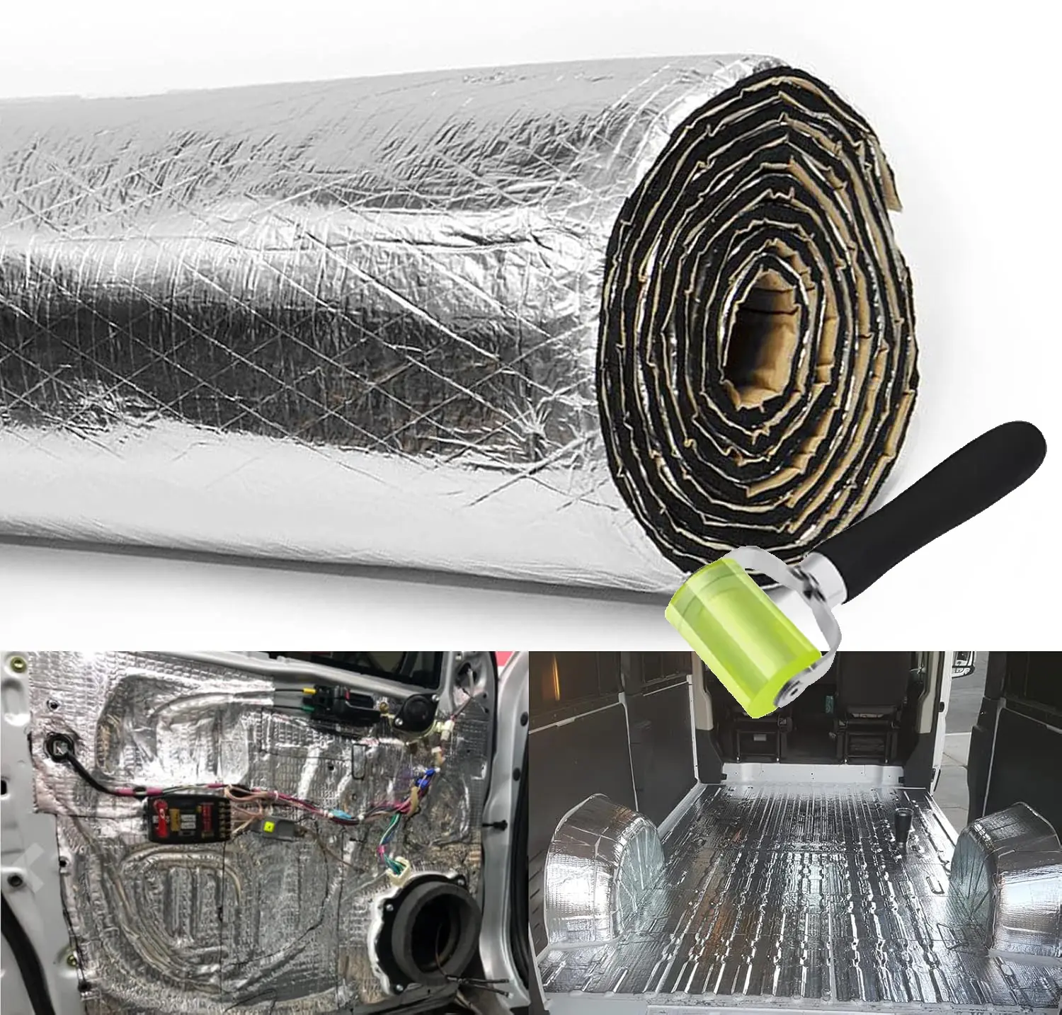 Self-adhesive Car Sound Deadener Deadening Mat Noise and Heat Shield Insulation Foam Vibration Dampening Material for Car Hood Trim Roof Door and Trunk