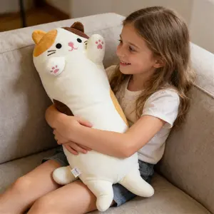 New Cute Long Cat Plush Toy, Ultra-Soft Cat Stuffed Animal, Huggable Stuffed Animal, Perfect Birthday Gift, Halloween Christmas New Year Present