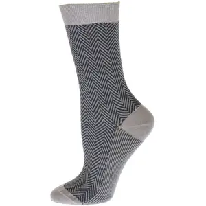 Women's Cotton Herringbone Dress Casual Crew