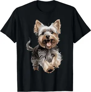 Yorkshire Terrier Dog Breeds Cute Graphic Pure Cotton T-Shirt For Woman Man Unisex