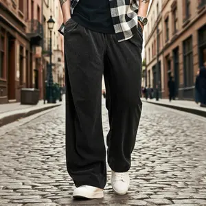 GINGTTO Mens Baggy Corduroy Pants Wide Leg Loose Fit Sweatpants Casual Vintage Pants