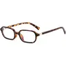 FEISEDY Women's 90s Retro Small Rectangular Statement Bluelight Glasses - 53mm Lightweight, Eye-Friendly Non-Prescription, Casual Frames & Glasses, Accessories for Women, Daily Elegance, Better Sleep Aid (B0255)