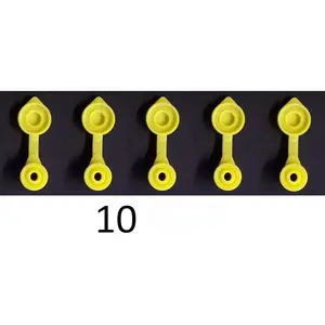 B BRAZIFY 10 Pack Universal Large Yellow Fuel Gas Can Vent Caps for Plastic & Metal Jugs Fits Blitz Wedco Scepter Essence Midwest Eagle Chilton Briggs & Stratton Rotopax Gott Rubbermaid Sears Craftsman Anchor Koplin Made in USA