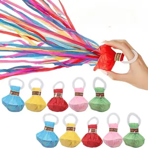 10 Packs Colorful Streamer Poppers, No Mess Multi-Color Paper Crackers, Hand Throw Confetti Streamers for Birthday, Wedding, Party Celebrations,School Opening,Graduation,Retirement Party