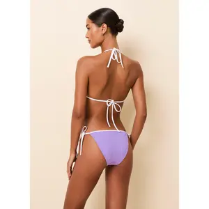 Iris Ribbed Bikini Bottom Ultra Violet / Optic White