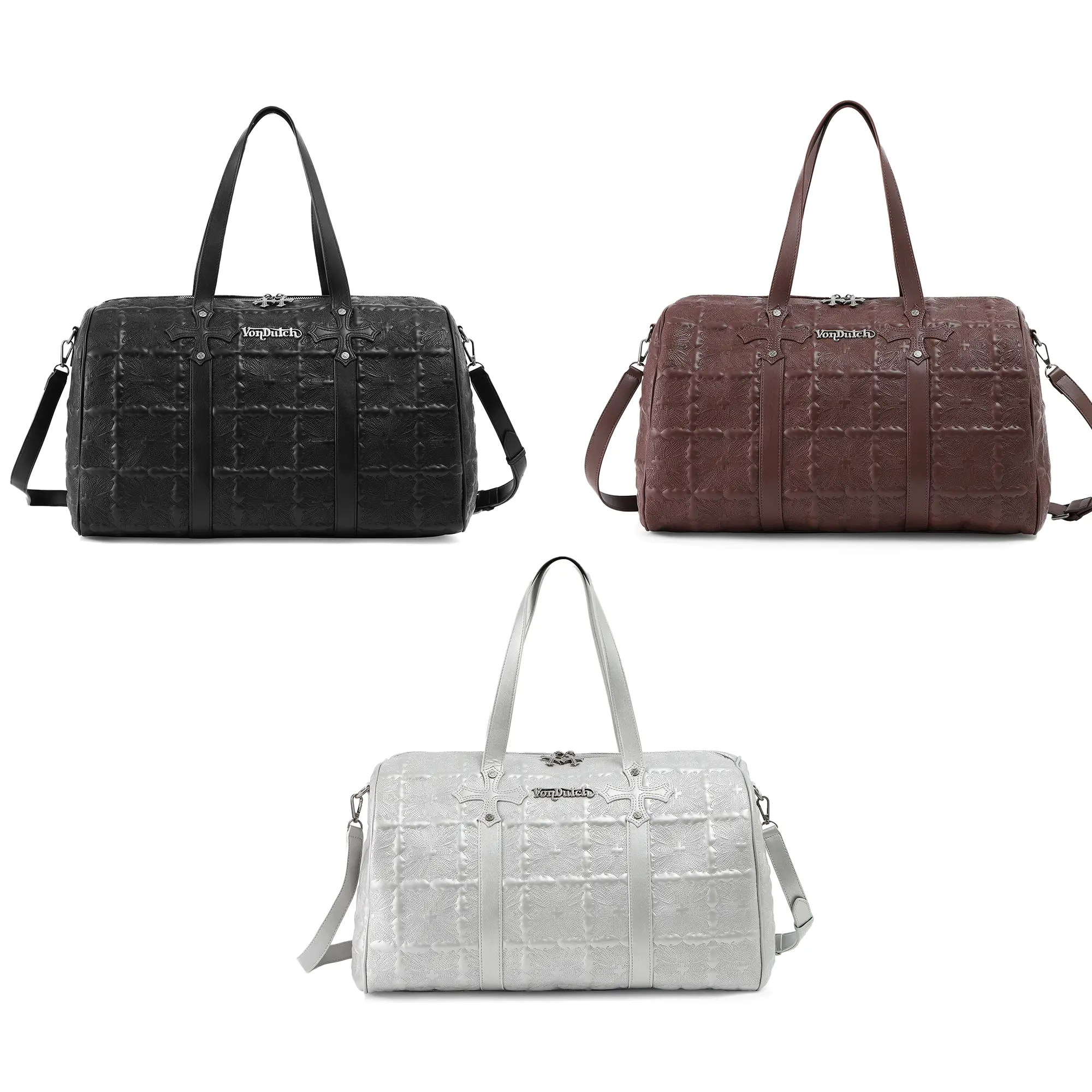 Von Dutch Embroidered Chopper Duffle Bags - All Styles Von Dutch Embroidered Chopper Duffle Bags - All Styles