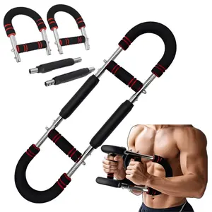 U-Shaped arm Strength Training Machine with Two Adjustable Spring Training Functions, Multi-Functional Detachable arm Strength Equipment, Bicep Exercise Fitness Equipment