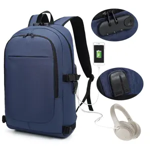 VarietyAthletics Laptop Backpack and Organizer Case Set - Fits 19' Laptops, USB Headset Port, Anti-Theft, Waterproof - Ideal for Travel, Work, College