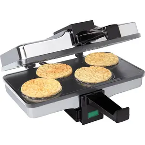 CucinaPro Piccolo Pizzelle Baker- Nonstick Electric Press Makes 4 Mini Cookies at Once- Fun Baking Supplies for Party, Italian Waffle Dessert Maker