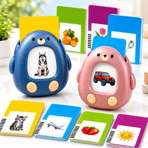 Talking Flash Cards Toy for Kids - English Language Learning Set for Toddlers & Preschoolers - Interactive Tapping Game with Vocational Voice Feedback