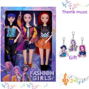 3-piece set：K-pop singing dolls , kpop dolls set，k pop dolls with music, kids toys,action figuresCute Idol Character Collection Toy Fans, Active Joint, Durable PVC Anime Model Doll, Fan collection kpop stuff for girls，birthday gift，gifts for girls