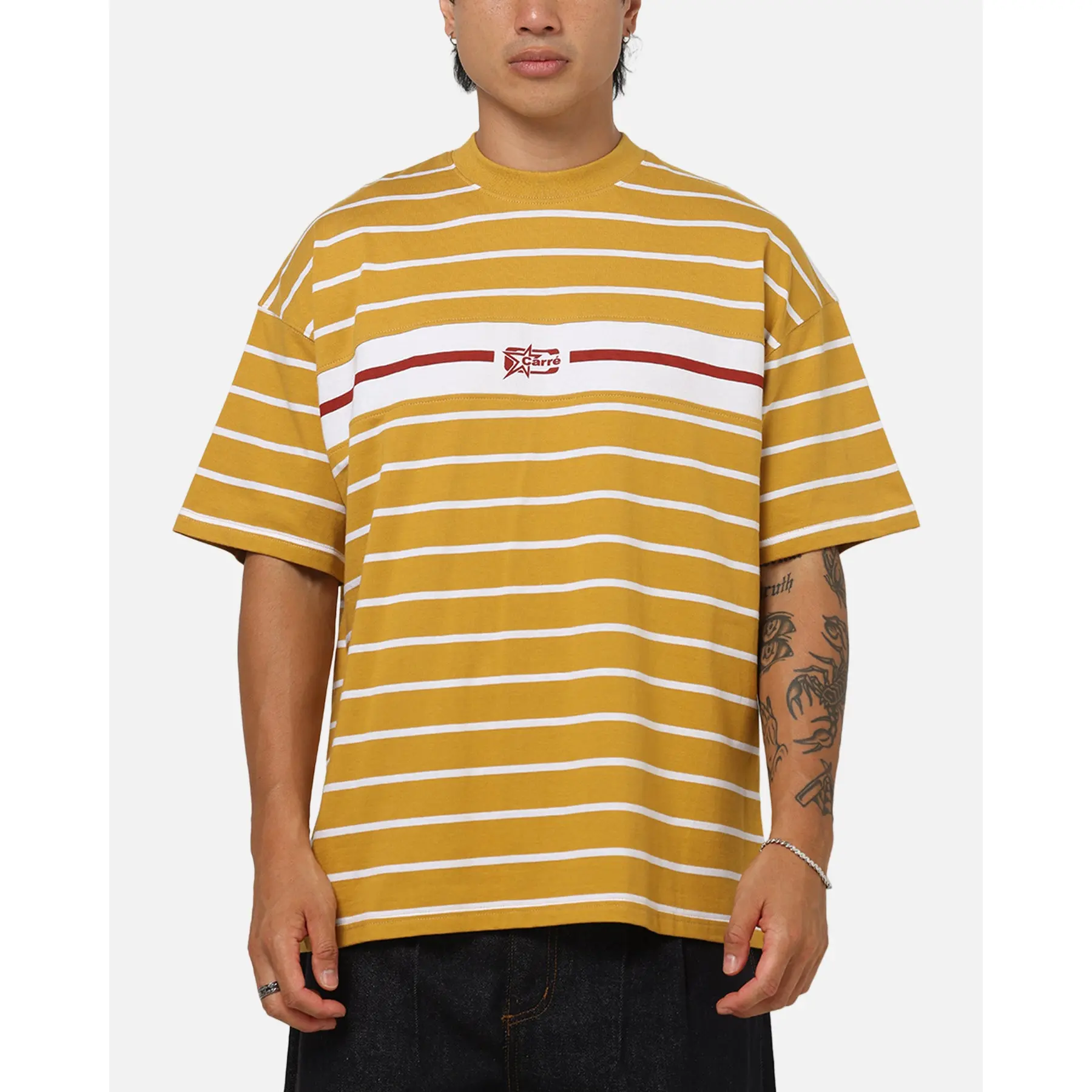 Carre Lineup T-Shirt Mustard Stripe