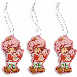 Strawberry Shortcake Air Freshener |   Strawberry Scented Air Freshner Car |   Strawberrys Shortcake Collectibles Gift |   Scented Air Freshener |   3/Set.