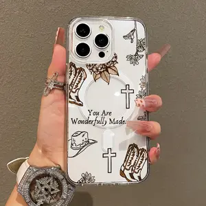 phone Case for iPhone11/12/13/14/15/16/17/promax, Western Faith Pattern Lightweight, Drop-Proof, Compatible| Perfect for Teen Girls