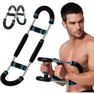 Adjustable Spring Workout Bar for Full Upper Body Fitness Portable Home Gym Equipment with Multi-Functional Strength Training Machine for Chest Arms Biceps Abs Shoulders and Back