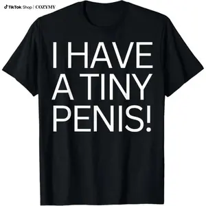 ToolHeaven Funny Joke Rude I Have a Tiny Peni$ Shirt for Men Tee Willy T-Shirt Made in USA Unisex Cotton Graphic Shirt Casual Menswear Top Streetwear Crewneck Short Sleeve Black Tshirt Tropical Shortsleeve