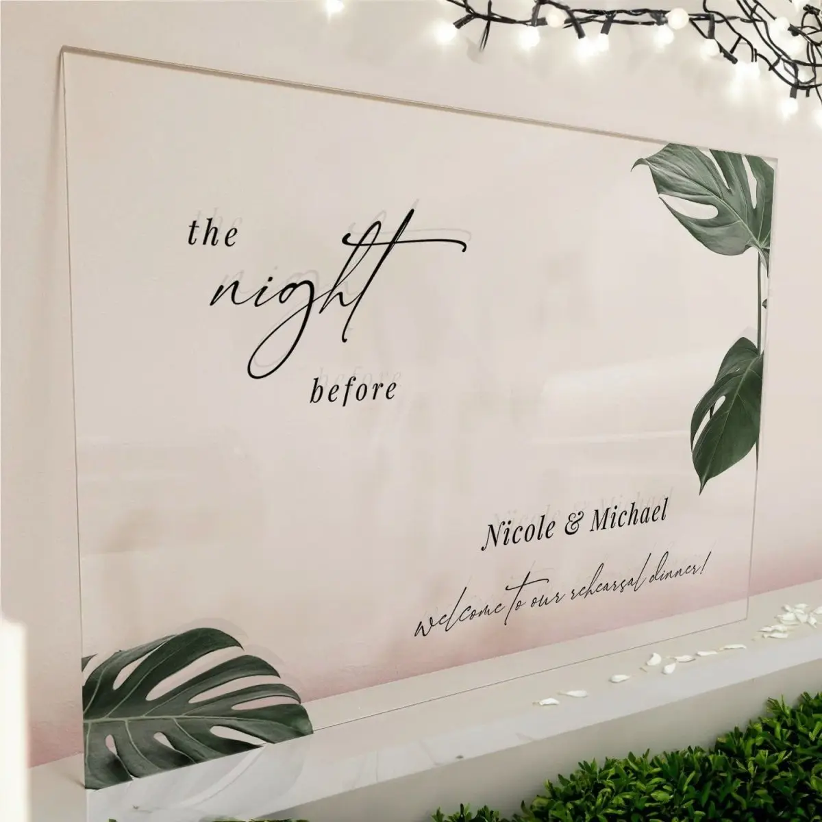 Wedding Rehearsal Dinner Sign, The Night Before Wedding Sign