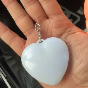 Romantic Heart-Shaped Night Light, Stainless Steel Keychain Lamp with Touch Control, Portable USB Rechargeable LED for Eye Care and Travel, Lightweight Usb Rechargeable, Usb Charging Light