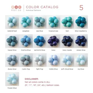Color Catalog | Custom Individual Balloon Colors | 5