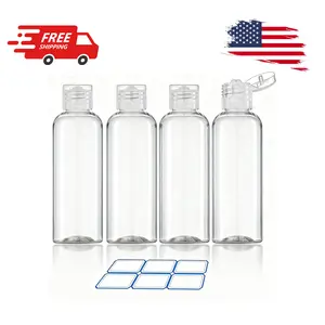 4 Pack 3.4 Oz (100ml) TSA Approved Travel Bottles
