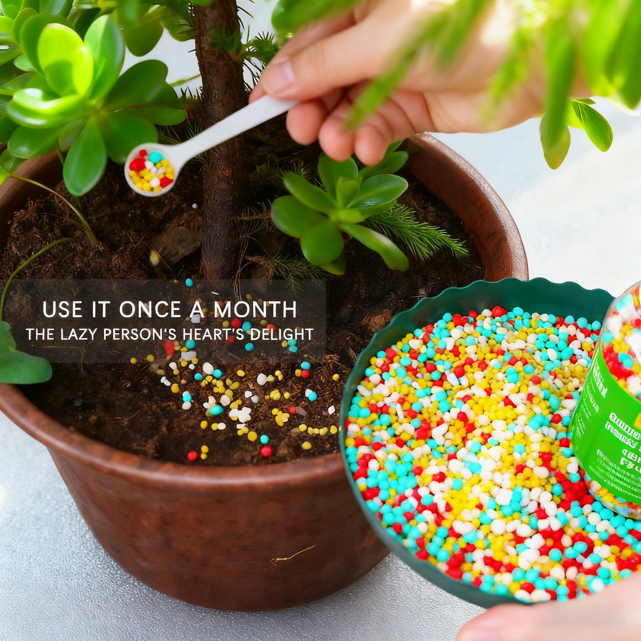 Slow Release Fertilizer 15-15-15 Color Granules – Balanced NPK Plant Food for Flowers, Vegetables & Garden Plants