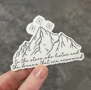 ACOTAR Fan Sticker, Velaris ACOTAR Mountains with Quote Sticker, ACOTAR, Vinyl Sticker, Bookish Sticker, Book Sticker, Laptop Sticker, Tumbler sticker, Water bottle sticker