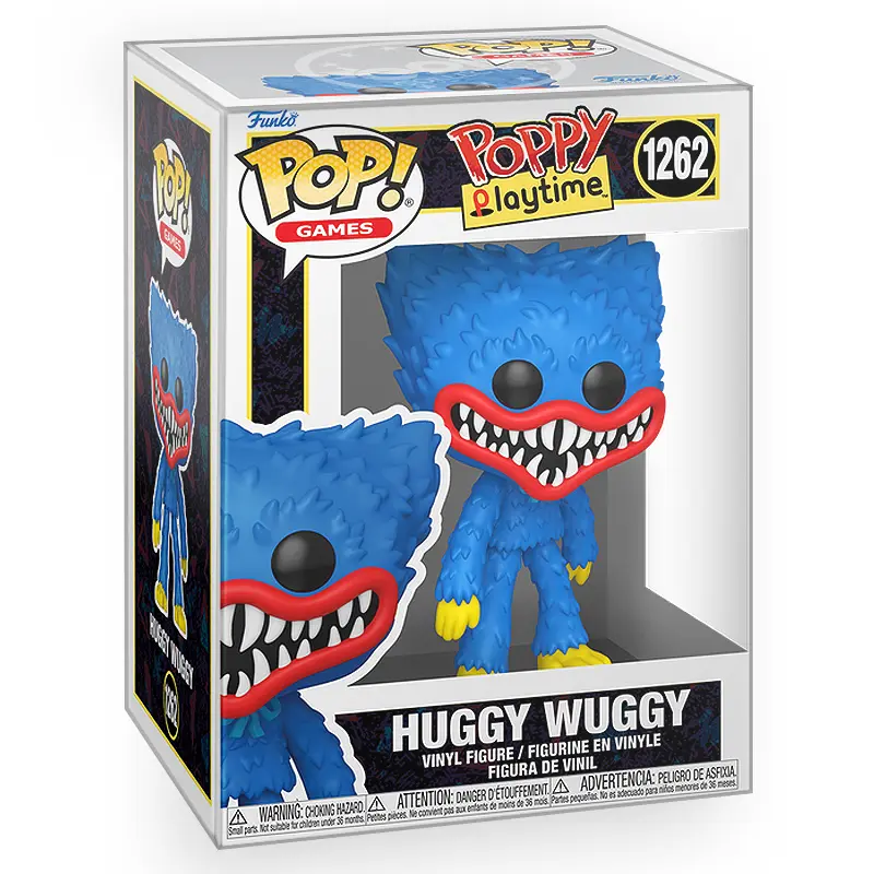 Funko POP Games: Poppy Playtime - Huggy Wuggy Vinyl Figure with Epic Collectibles Premium Box Protector Included