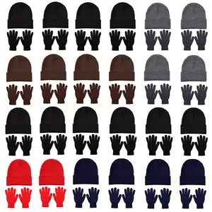 48 Pcs Winter Beanies And Gloves Bulk Unisex Hat For Homeless Men Women Warm Gift With 24 Greeting Cards