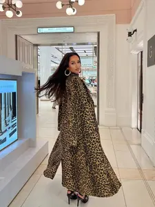 About The Action Denim Leopard Trench - Leopard