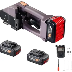 VEVOR Electric Strapping Machine, 2x 4000mAh Batteries, Automatic Strapping Tool with Digital Display for 0.394 - 0.748 inches Wide PET Straps, Handheld Banding Tools for Packaging Box PalletVEVOR Super Brand Day