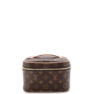 Pre-owned Louis Vuitton Canvas Coated Toiletry Bags Nice Vanity Case Monogram Canvas Mini by Rebag