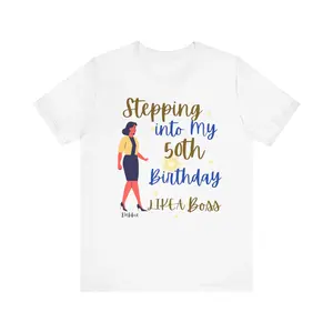Stepping Into My 30Th, 40Th,50Th Birthday - Personalized Shirt - BirthdayGift For Girl, Woman,Queen