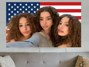 Triplets Sister Flag 3x5 Feet Banner Funny Man Cave Wall Decor with 4 Brass Grommets Kalogeras Sisters Tapestry