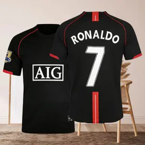 0708  Away Soccer Jersey #7 Ronaldo Champions League Edition