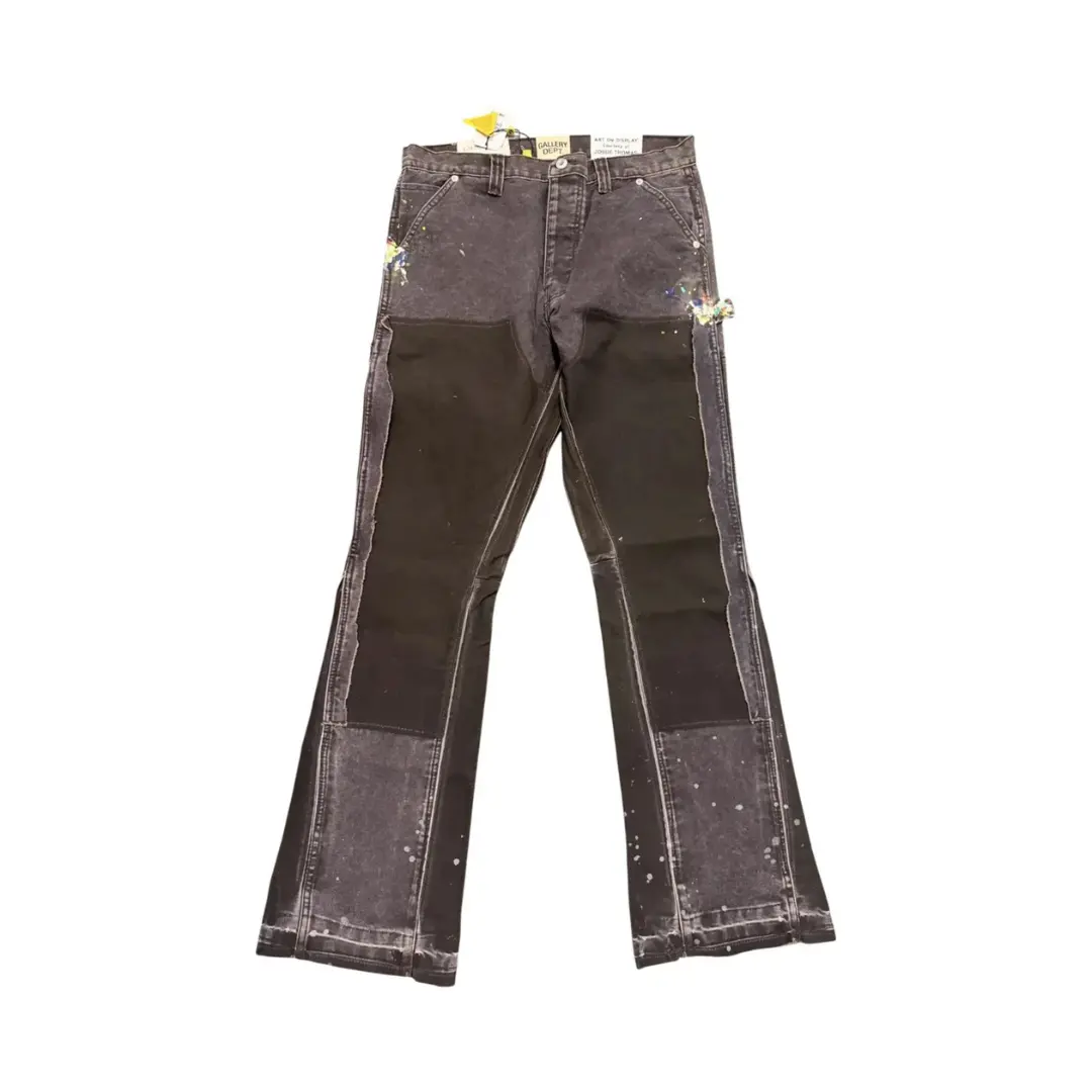 Gallery Dept. Men's Paint Splatter Carpenter Jeans - Personalized Brown Denim for Streetwear Fashion