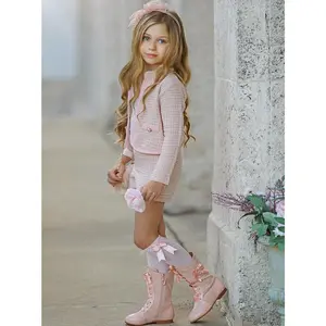 Classy Tweed Matching Blazer and Short Set