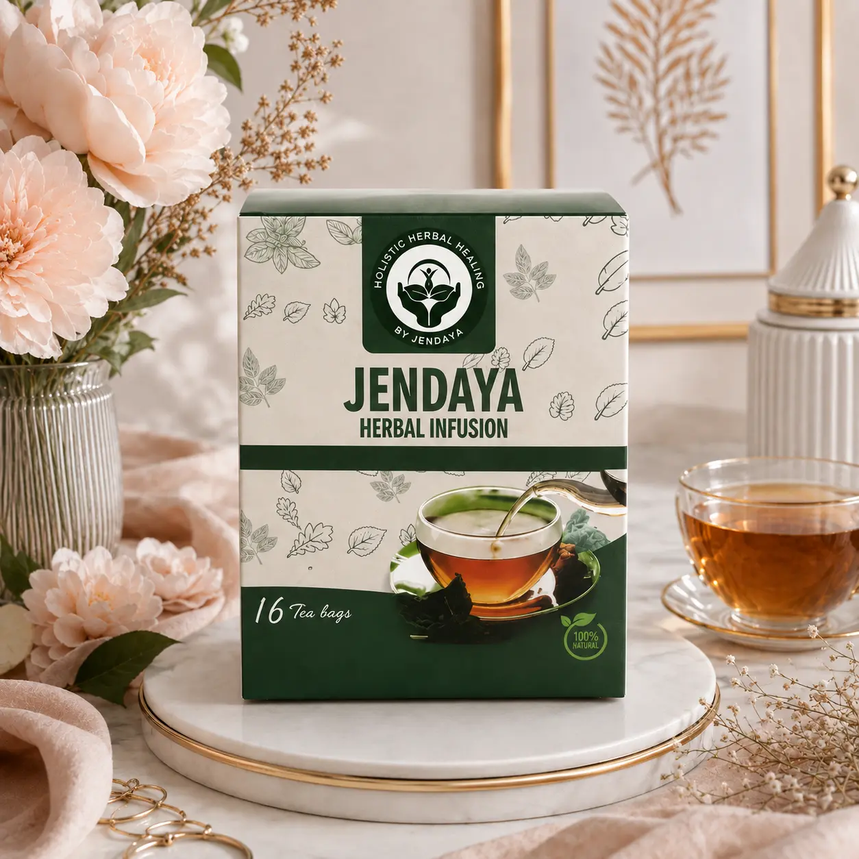 Jendaya Herbal Tea | Botanical Wellness Tea Blend | Plant-Based Daily Tea