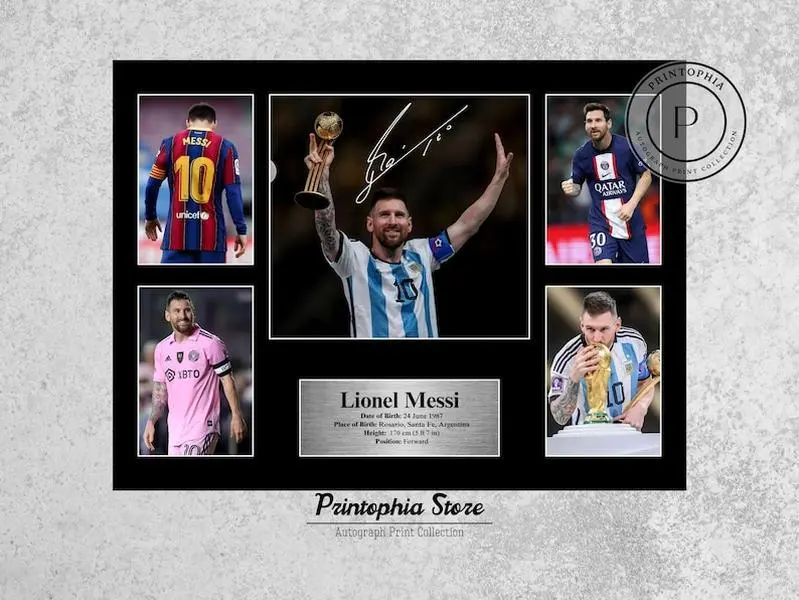 Superstar Messi10 Signed Poster For Fans Soccer PostersArt Prints POstetr Uframed