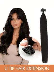 U Tip Hair Extensions Human Hair 12-22 Inch 30g Human Hair Extensions Real Human Hair for Women Fusion Extensions Long Straight Hair add Length for Daily and Party