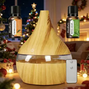 Portable, 300ml quiet Usb humidifier with night light in 7 colors, free essential oils, can be timed, remote desk, nursery, car travel