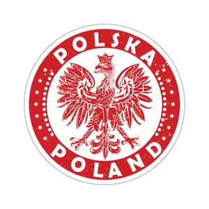 Polska Polish Eagle Vintage Distressed Poland Coat Of Arms Kiss-Cut Stickers