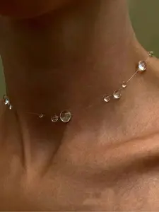 Women's Fashion Simulated Water Drop Pearl Necklace, Elegant Jewelry Accessory for Women, Perfect Gift Idea for Her, Faux Pearl Jewelry