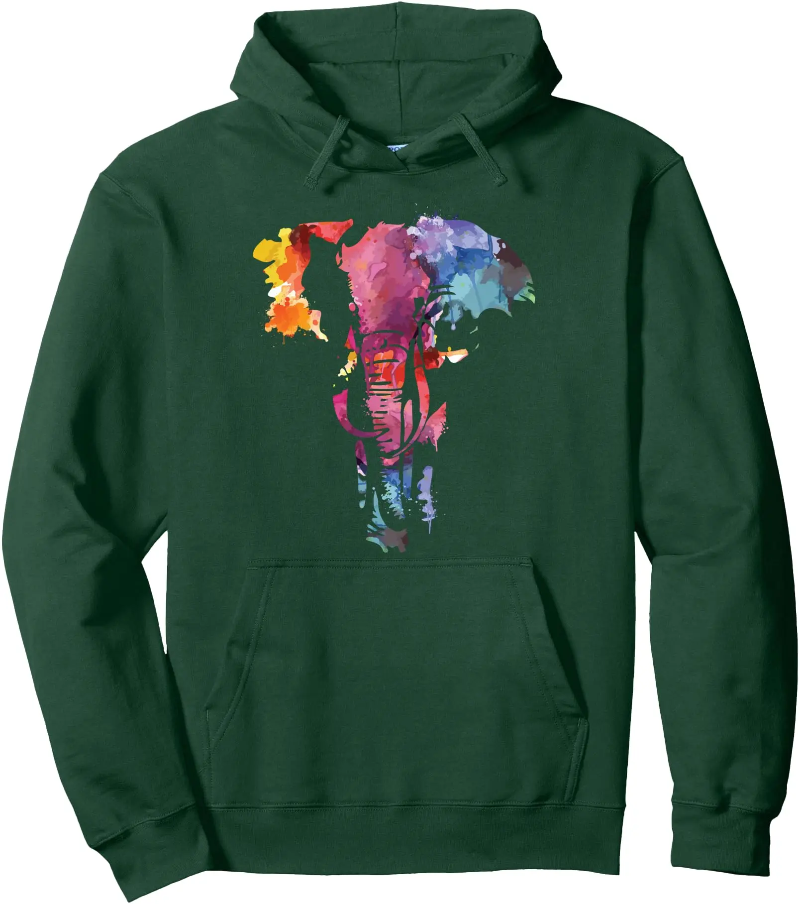 Elephant Watercolor Art Design For People Who Love Elephants Hoodie | Unisex Hooded Sweatshirt, Size S-3XL, 8 Colors