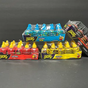 Lucas Gusano Chamoy,tamarindo,acido,Fuego Liquid Candy, 10 Count, Sweet, Savory, Mexican Candy, Dulces Mexicanos, Snack, Bonbon