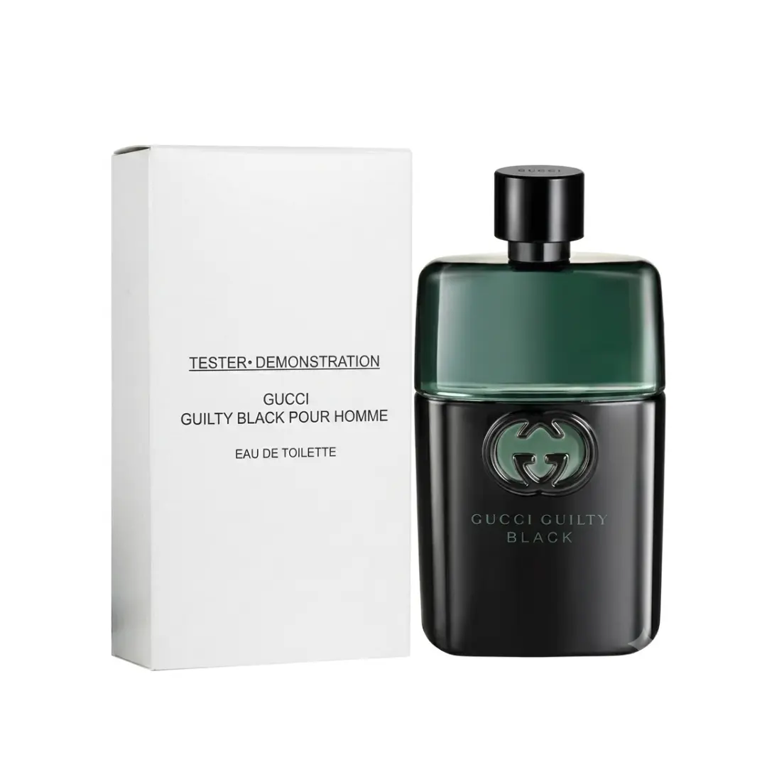 Gucci Guilty Black Pour Homme Eau de Toilette 3 oz Tester | Fresh Aromatic Green Men's Cologne | Authentic EDT Spray